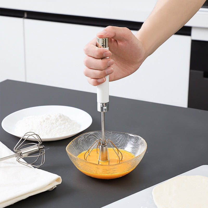 Semi-automatic Stainless Steel Egg Beater