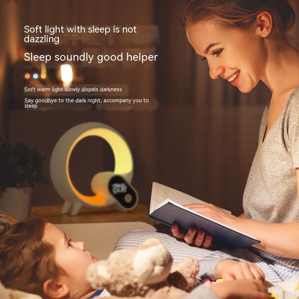 Q Light Analog Sunrise Digital Display Alarm Clock Bluetooth Audio Intelligent Wake-up Q Colorful Atmosphere Light