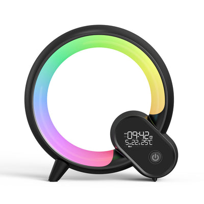 Q Light Analog Sunrise Digital Display Alarm Clock Bluetooth Audio Intelligent Wake-up Q Colorful Atmosphere Light