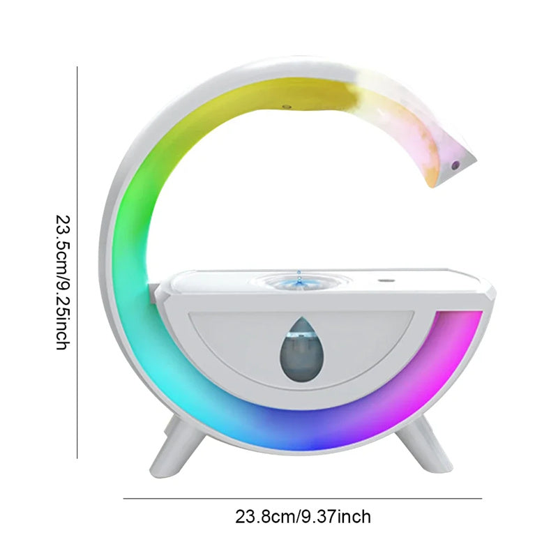 RGB Night Light Water Droplet Sprayer Anti-Gravity Air Humidifier 350ml