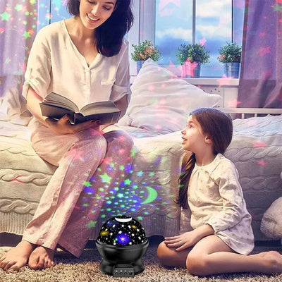 Projector Night Light Rotating Sky Moon Lamp