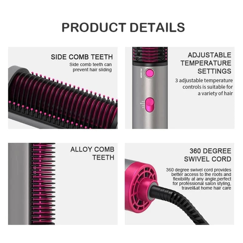 New Hot Air Hair Dryer Brush 3 In 1 Hair Blow